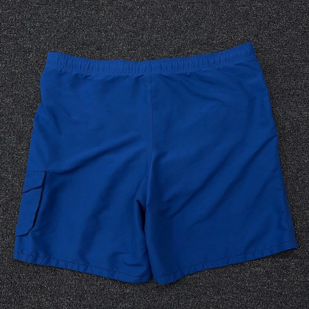 Nike Mens Swim Trunks Royal Blue‎ Cargo Pocket Mesh Lined Board Shorts XL